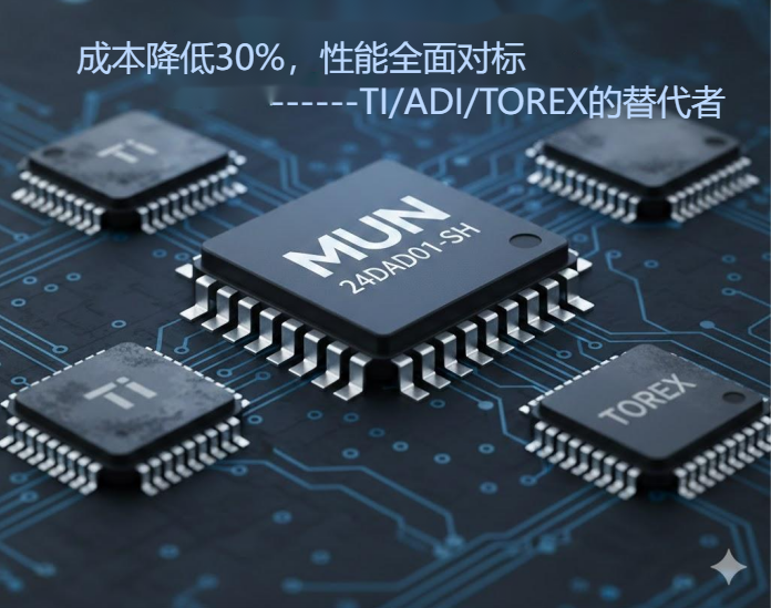 成本降低30%，性能全面對標：MUN24AD01-SH成為TI/ADI/TOREX的替代者