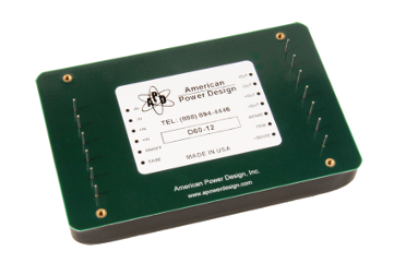 American Power Design D60系列電源模塊D60-5/A/Y,D60-12/5/C